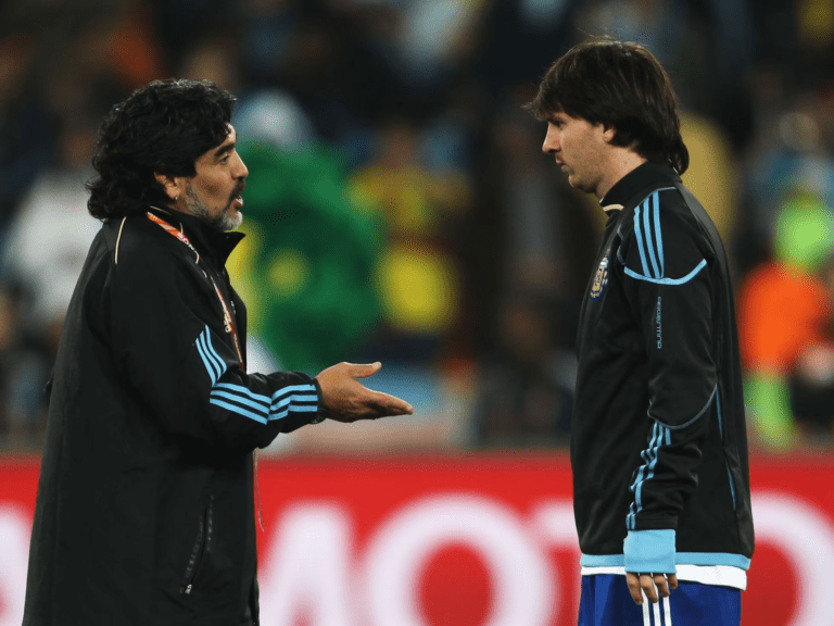 Lionel Messi y Diego Maradona 2009