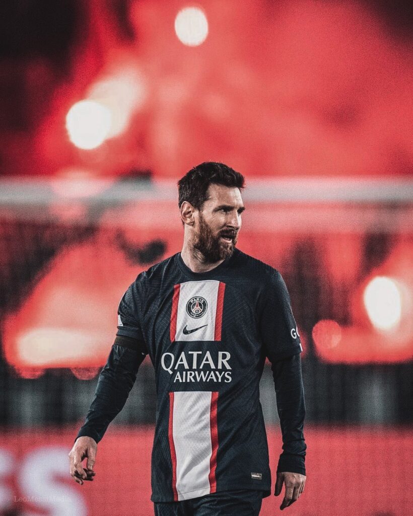 Lionel Messi en pleno partido del PSG.