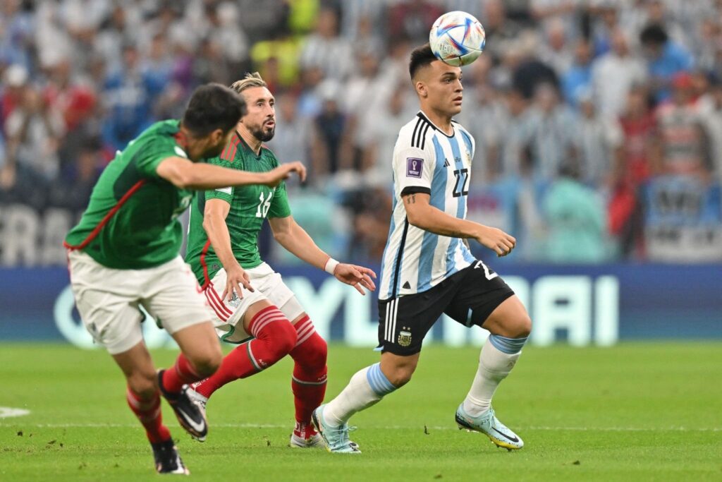 Lautaro Martinez vs Mexico en el Mundial de Qatar 2022