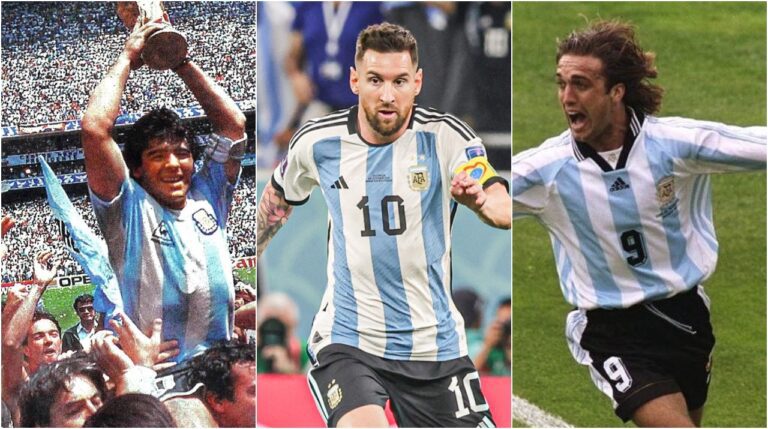 Maradona, Messi y Batistuta - La Selección Argentina