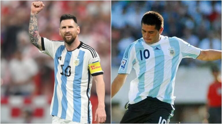 Messi - Riquelme - Selección Argentina