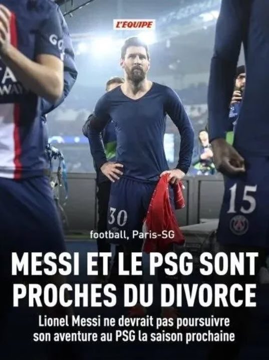Messi no seguiría en PSG según L'Equipe