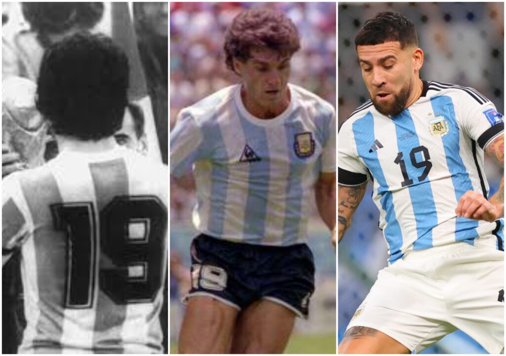 Passarella en el 78, Ruggeri en el 86 y Otamendi en el 2022, los tres con la camiseta número 19 en la seleccion Argentina
