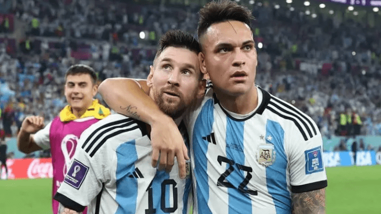 Lautaro Martínez Lionel Messi-Selección Argentina