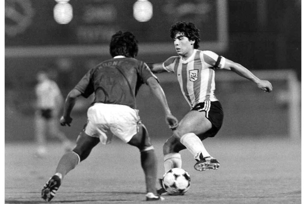 Diego Armando Maradona convirtió seis goles en el Mundial Juvenil de Tokio 1979, dos menos que Ramón Díaz, máximo artillero del campeonato Mundial Sub 20 Argentina
