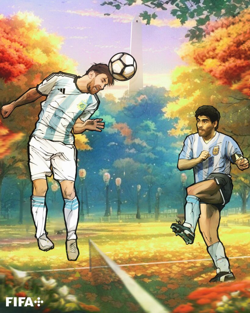 Messi y Maradona La Selección Argentina