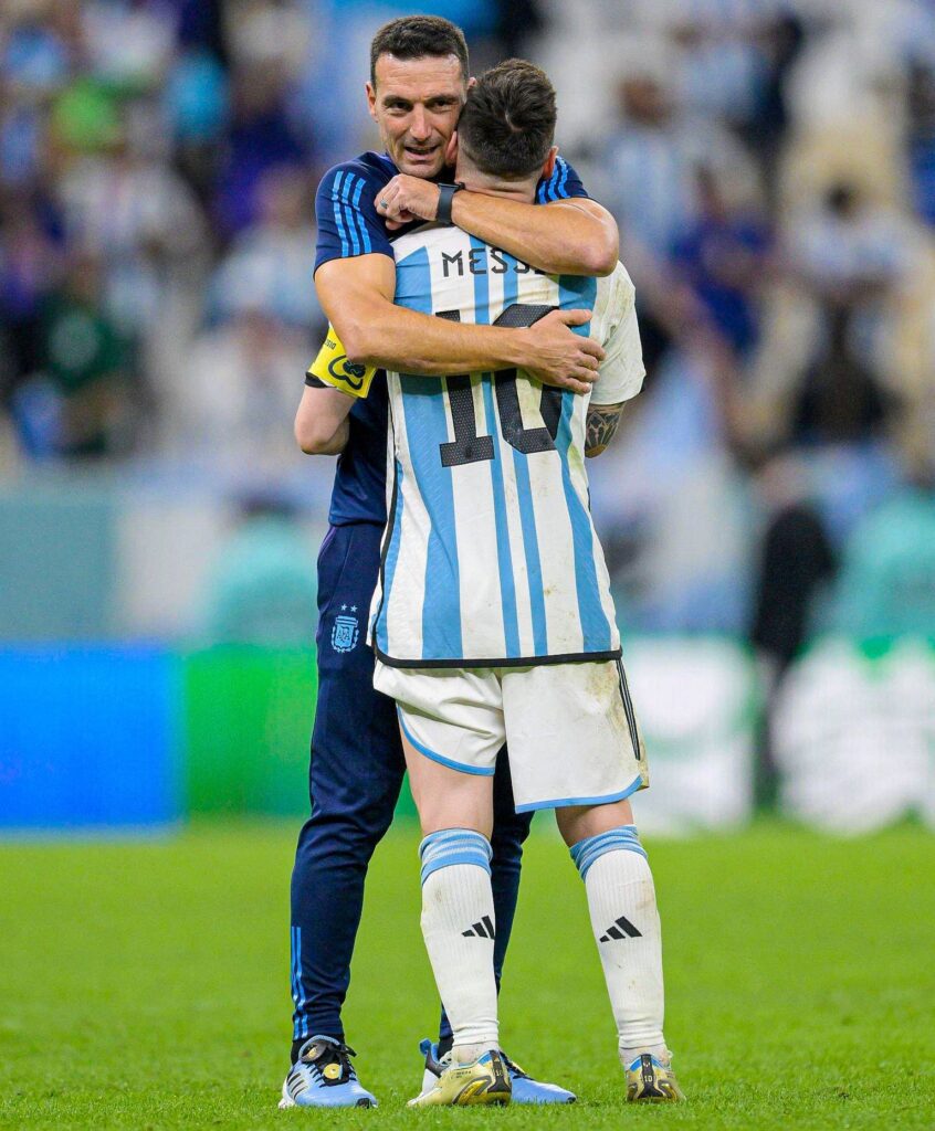 Scaloni y Messi la Selección Argentina