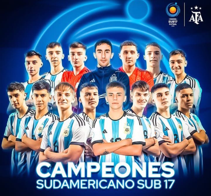 La Selección Argentina Sub 17 de futsal se coronó en el Sudamericano