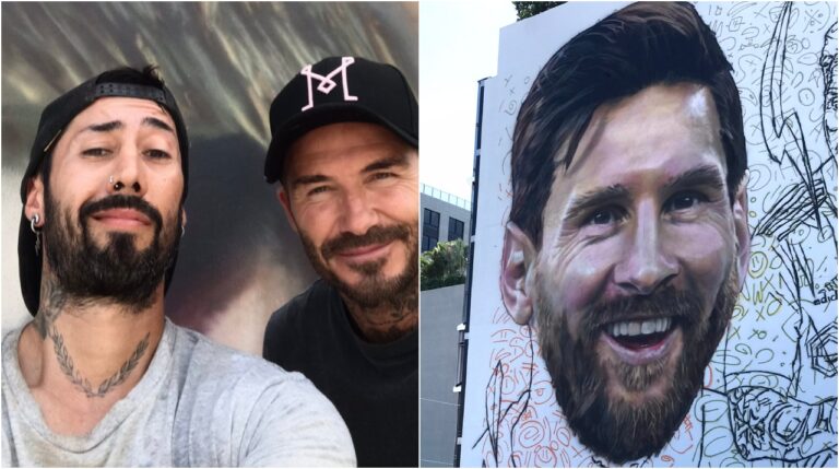 Beckham - Mural Messi - la Selección Argentina