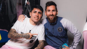 Facundo Farías y Lionel Messi en Inter Miami