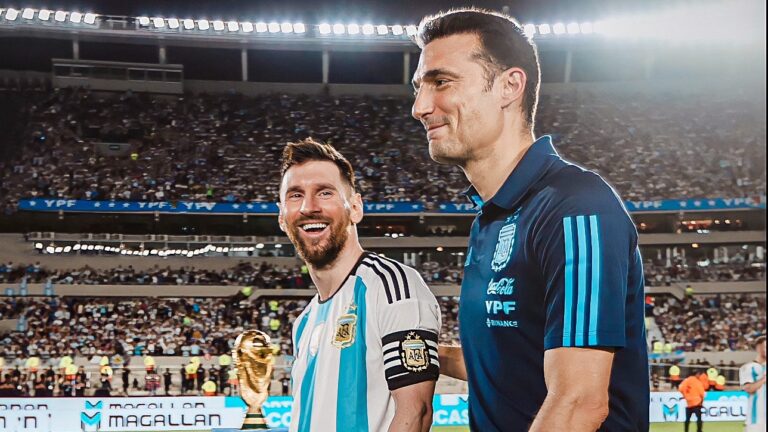 Scaloni, Messi la Selección Argentina