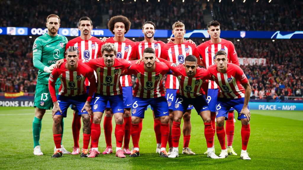 Formación inicial de Atlético Madrid vs. Inter de Milán