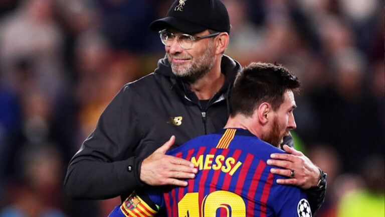 Jürgen Klopp y Lionel Messi