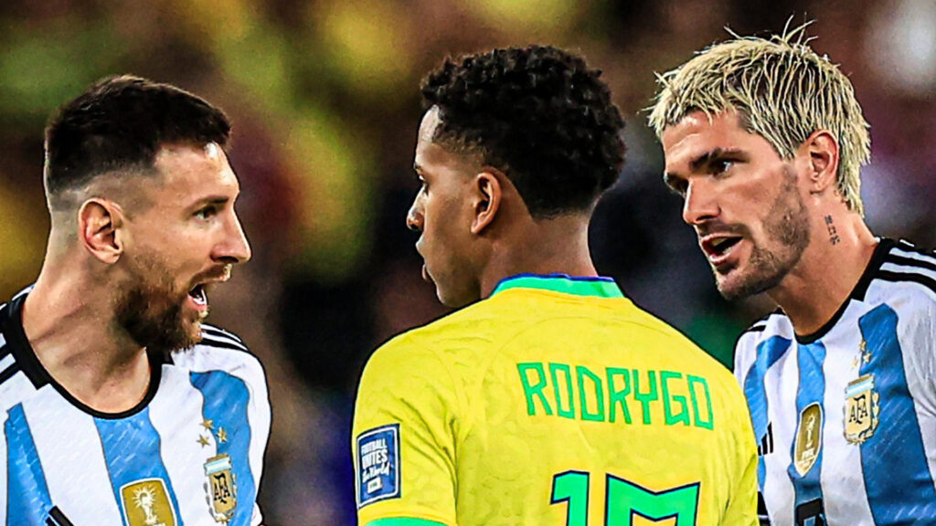 Rodrygo, Messi y De Paul