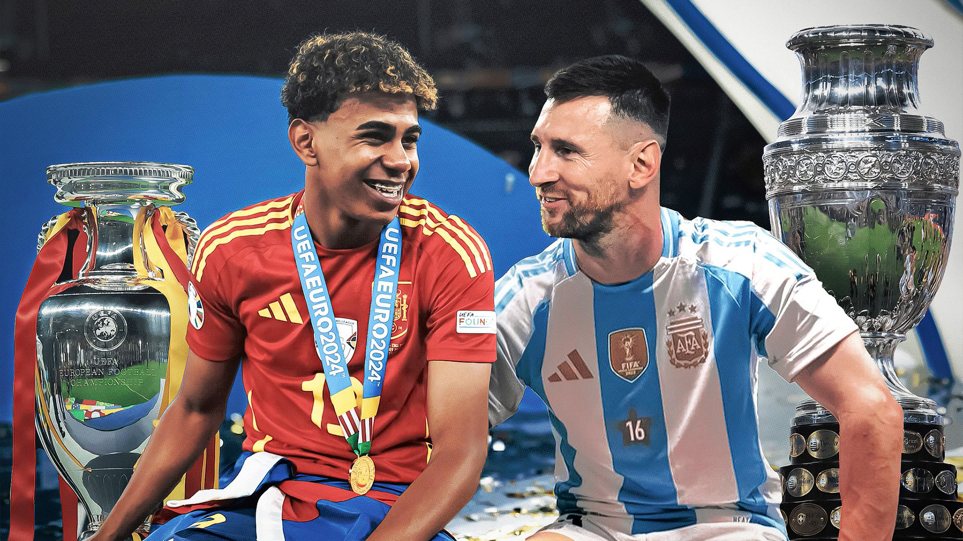 Lionel Messi y Lamine Yamal