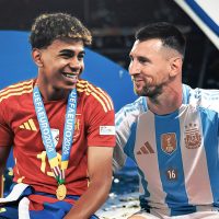 Lionel Messi y Lamine Yamal